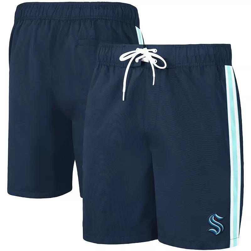 Mens G-III Sports by Carl Banks Deep Sea Blue Seattle Kraken Sand Beach Swim Shorts Krk Blue Product Image