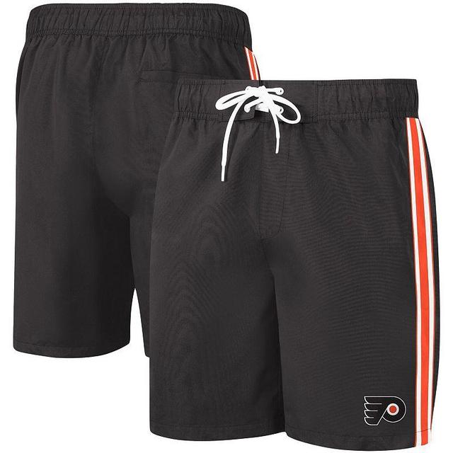 Mens G-III Sports by Carl Banks Black/Orange Philadelphia Flyers Sand Beach Swim Shorts Product Image