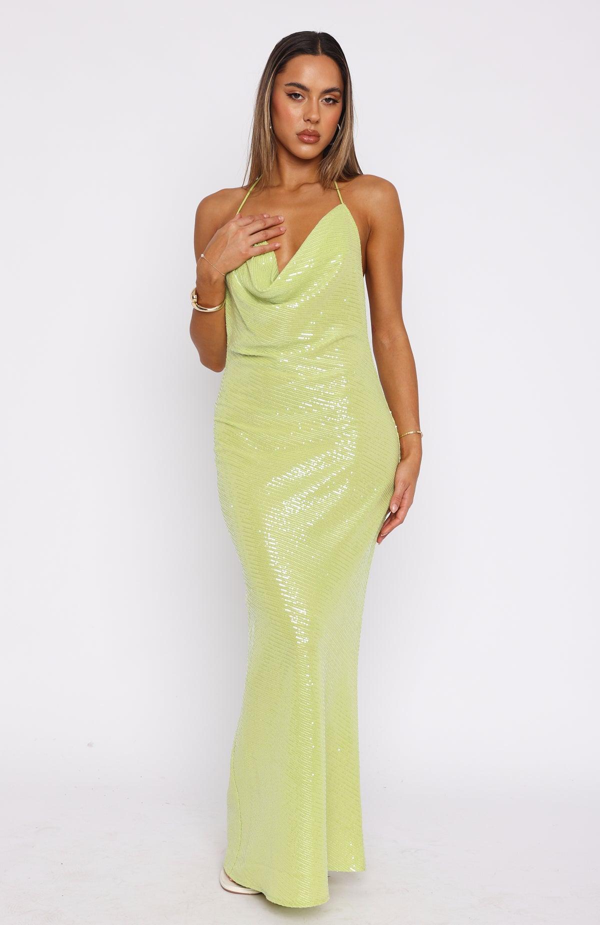 Island Dreams Maxi Dress Apple Green Product Image