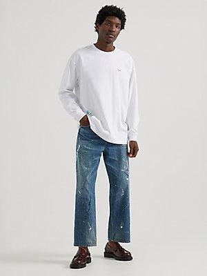 Men's Lee® x Basquiat™ Painted Wide Leg Jean | Men's Lee® X Basquiat™ | Lee® Product Image