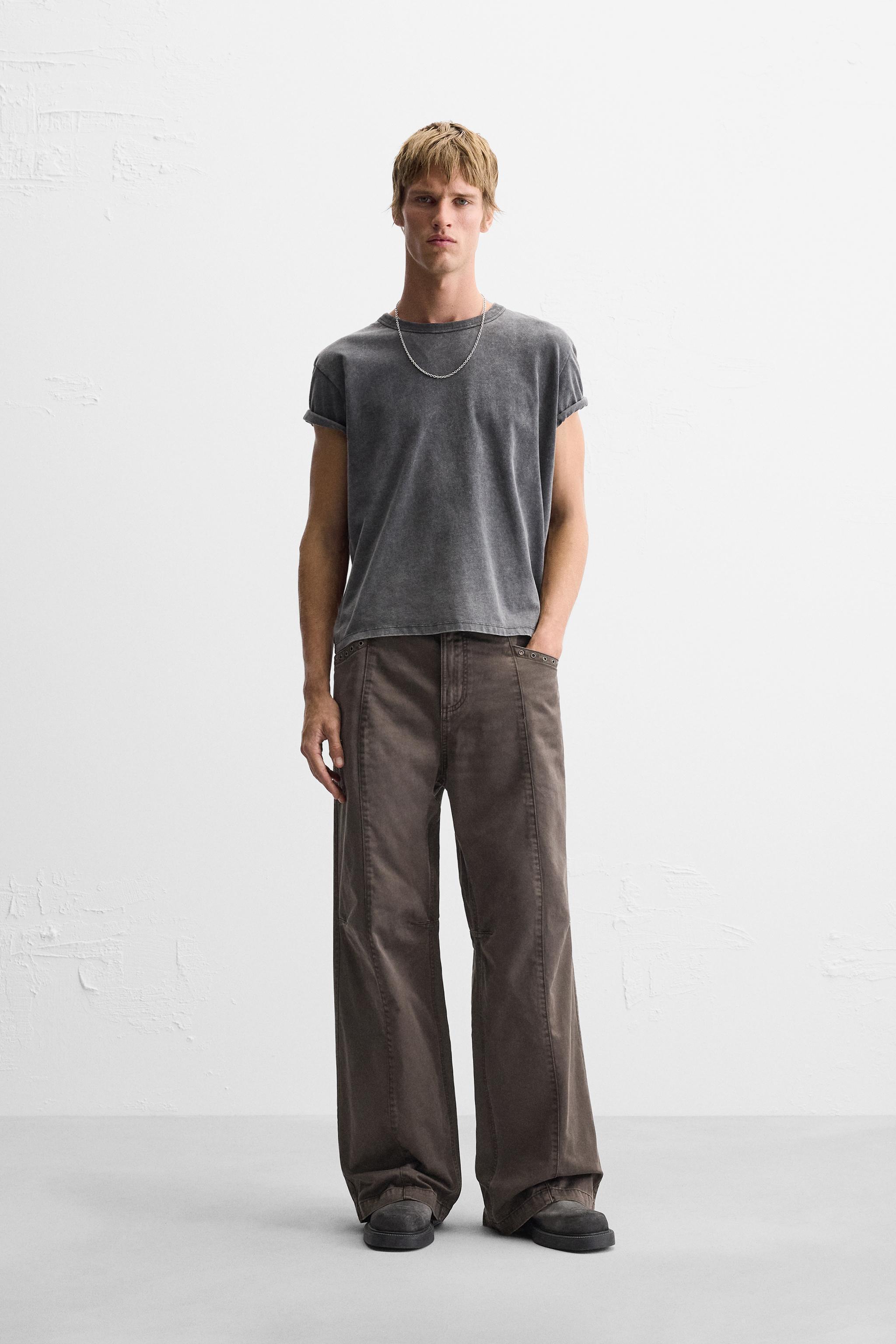 WASHED EFFECT SEAM PANTS product image