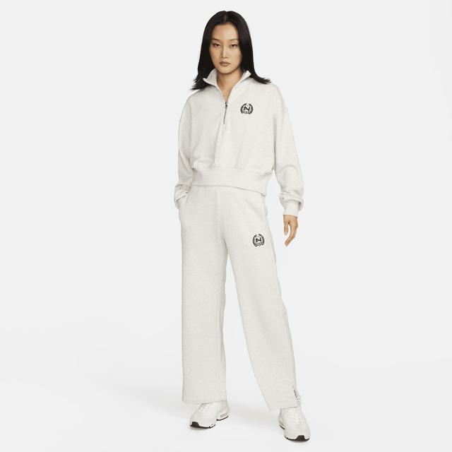 Women's Nike Sportswear Oversized 1/2-Zip Crop Fleece Sweatshirt Product Image