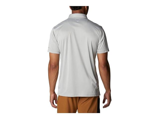 Columbia Men's Terminal Tackle Heather Polo Cool Grey Heather / Vivid Blue Logo Product Image