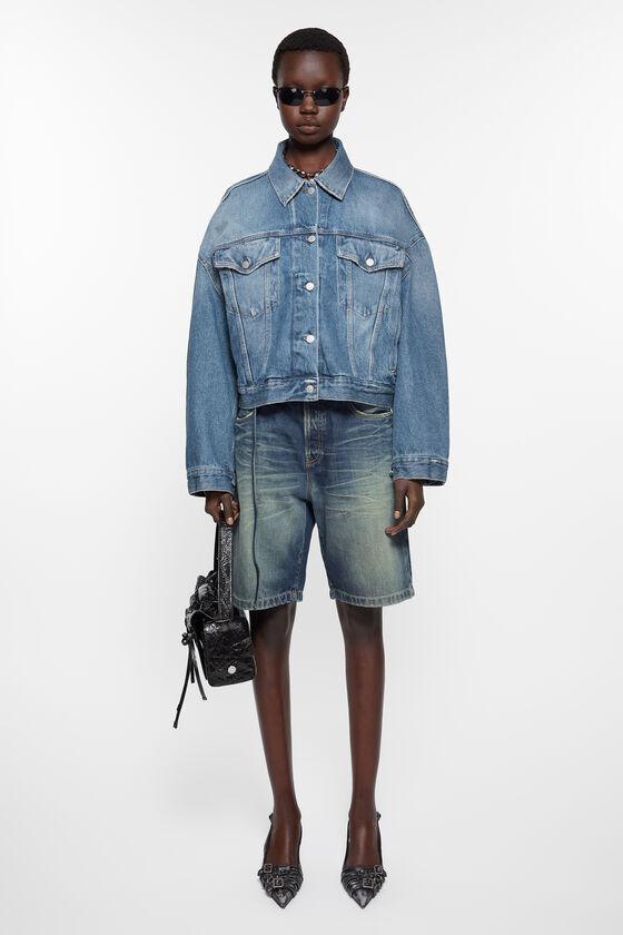 Loose fit denim shorts Product Image