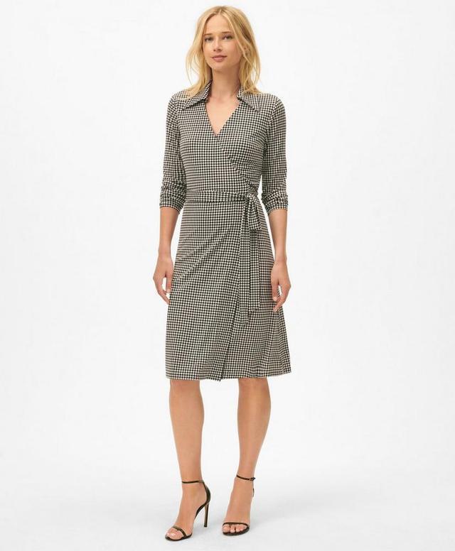 Patterned Jersey Wrap Dress Product Image