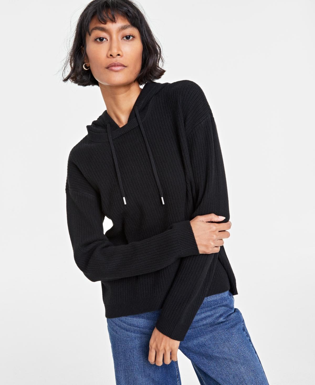 On 34th Womens Ribbed-Knit Sweater Hoodie, Created for Macys product image