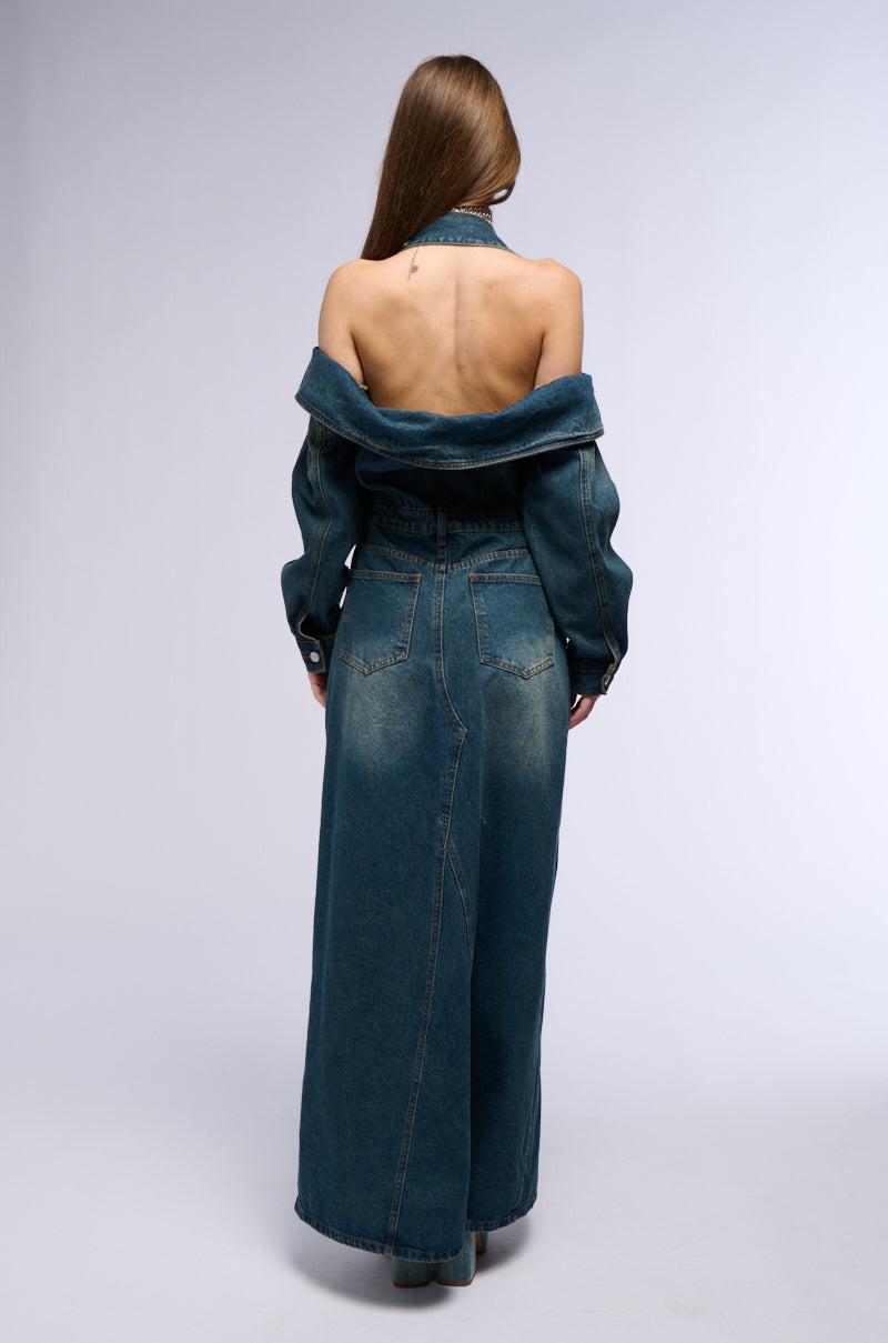 MARIAH DENIM MAXI DRESS Product Image