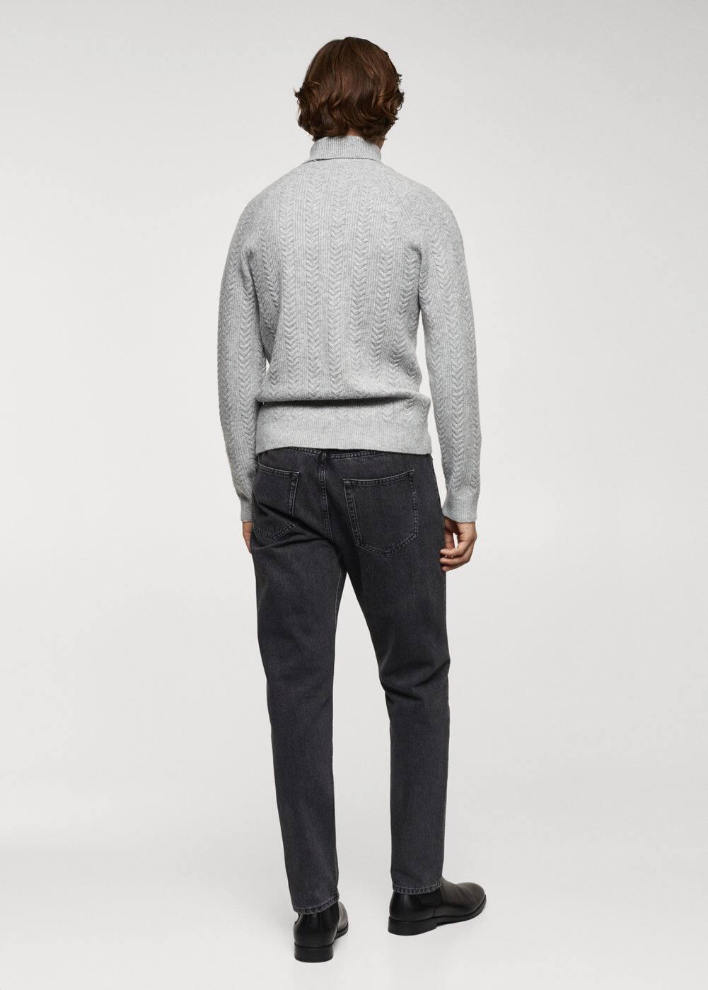 MANGO MAN - Twisted turtleneck sweater light heather greyMen Product Image