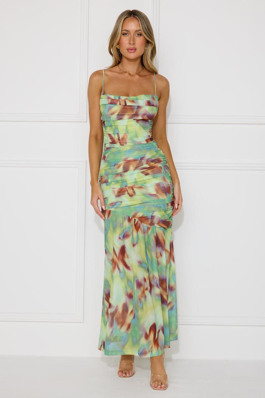 Lush Affair Maxi Dress Green Product Image