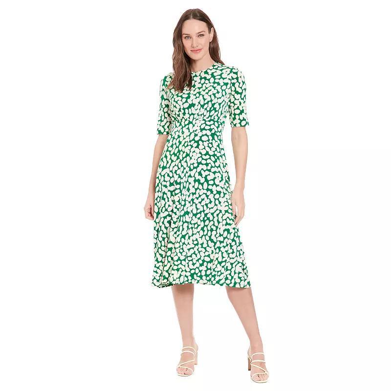 Womens London Times Printed Midi A-Line Dress Product Image