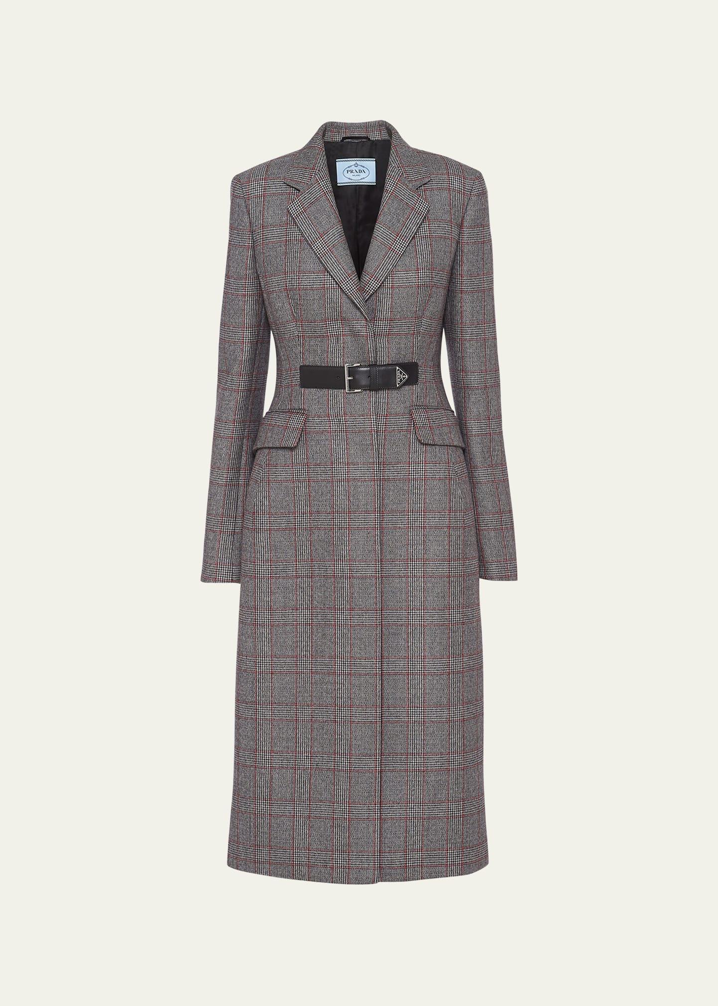 Galles Wool Coat with Leather Belt Product Image