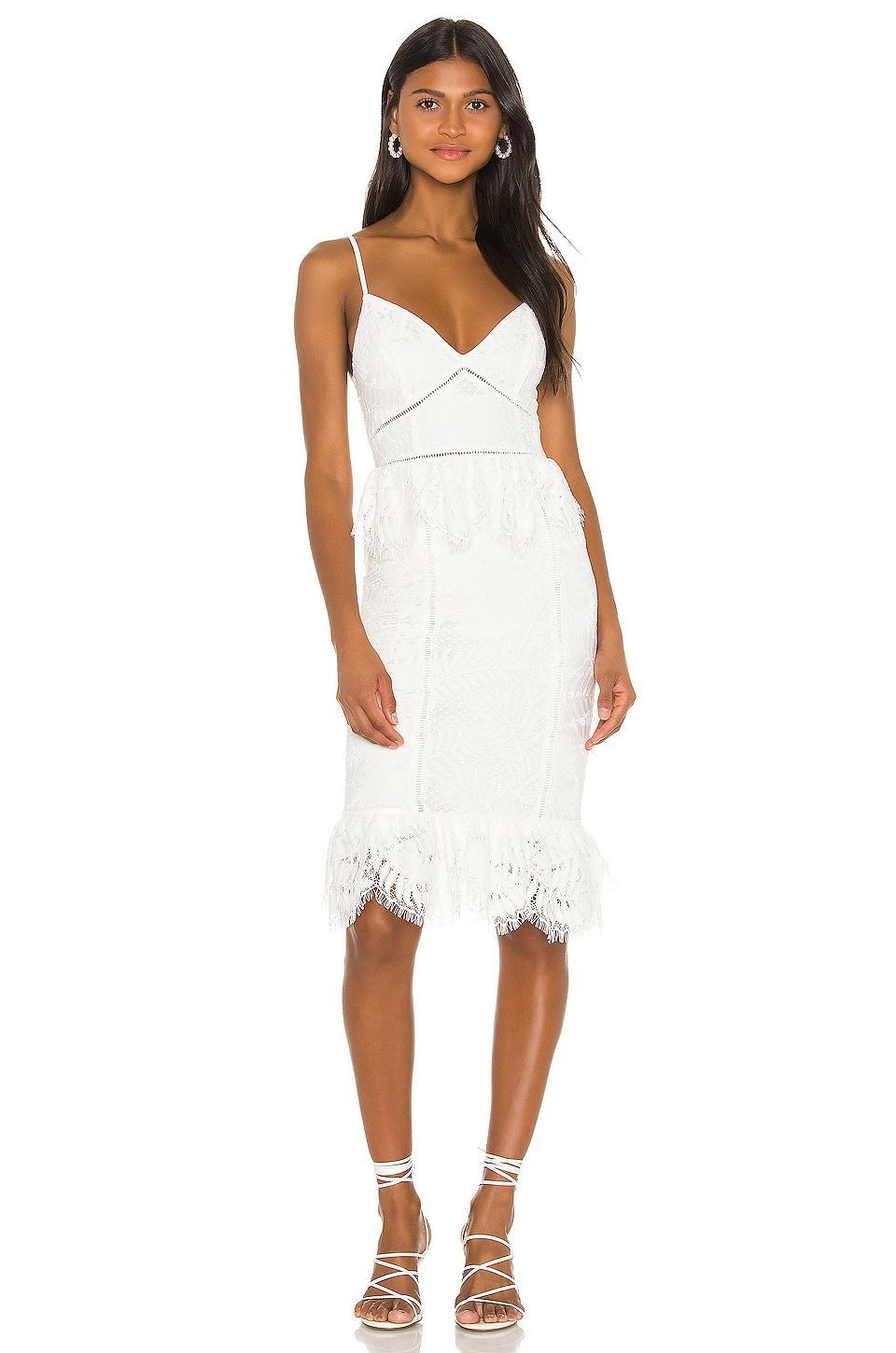 Lovers and Friends Wanderlust Midi Dress in White Product Image