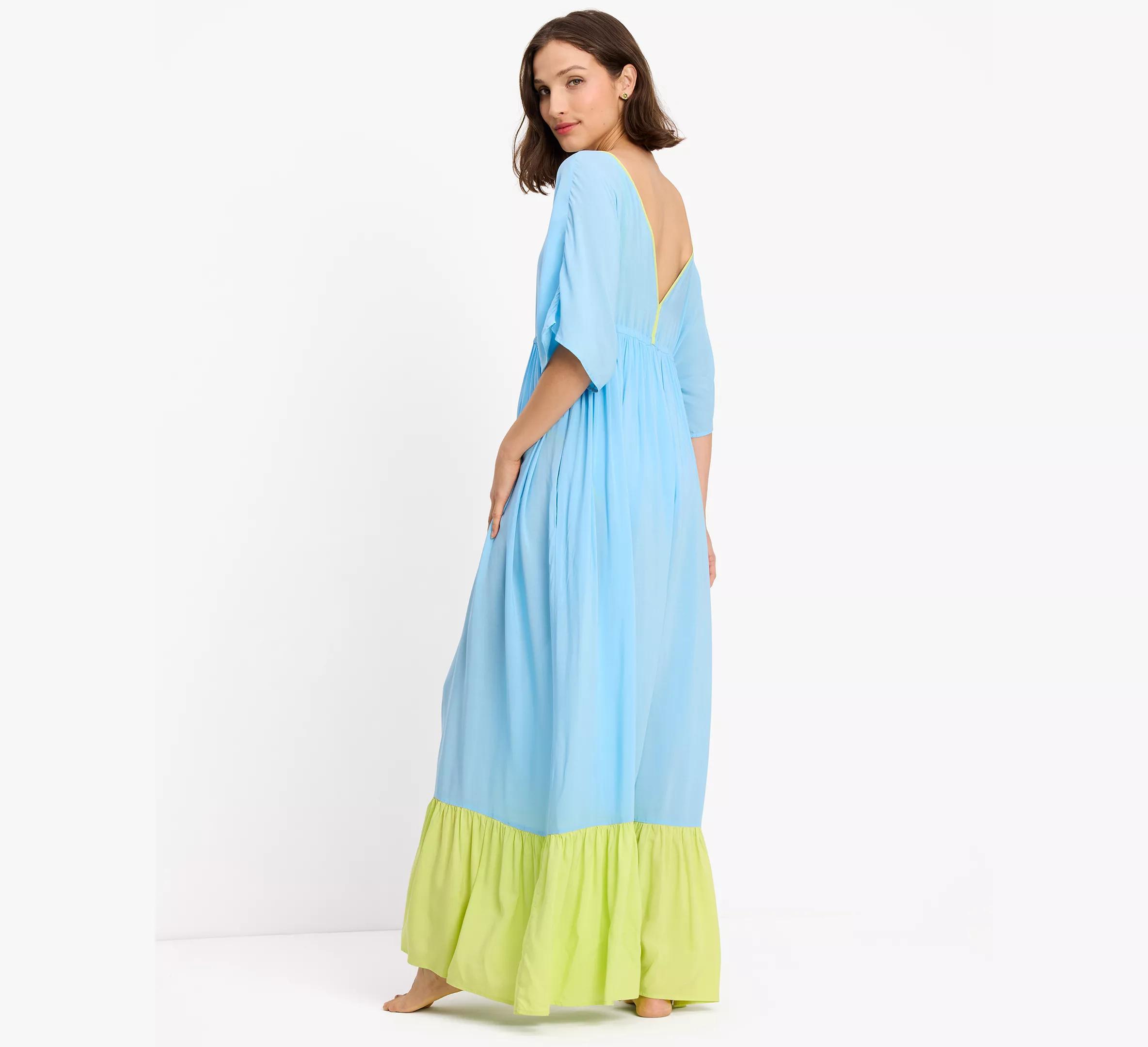 Colorblock Midi Cover Up Dress Product Image