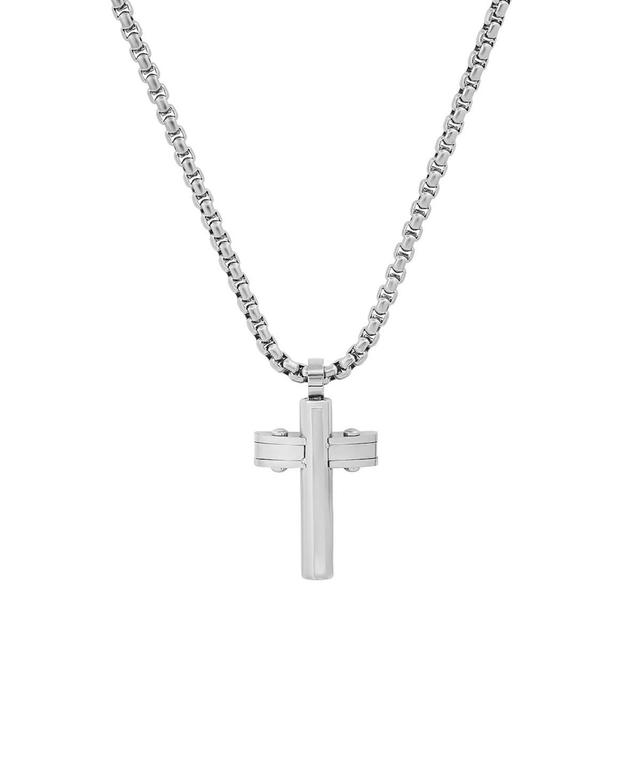 Steeltime Mens Stainless Steel Cross Pendant Product Image