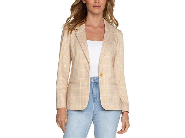 Liverpool Los Angeles Glen Plaid Fitted Blazer Product Image