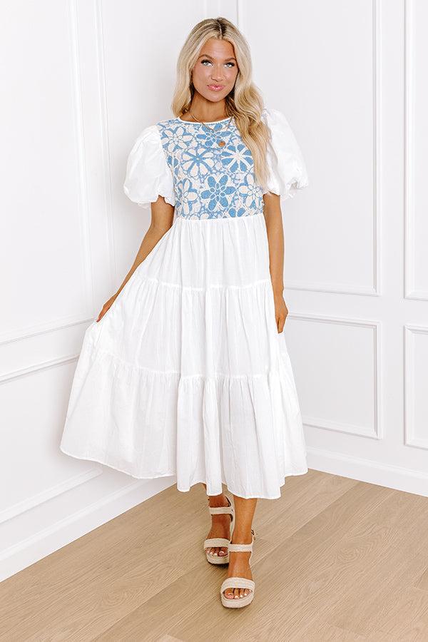 Southern Smiles Crochet Midi in Sky Blue Product Image