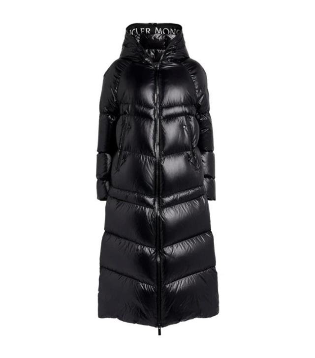 MONCLER Chanon Hooded Quilted Coated-shell Coat In Nero Product Image