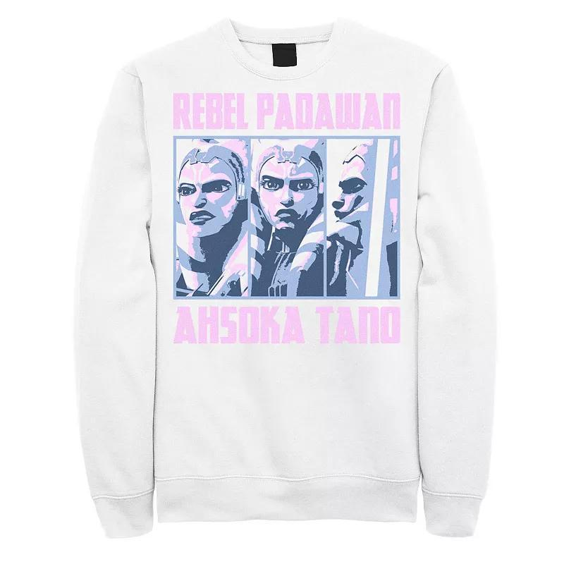 Mens Star Wars: The Clone Wars Ahsoka Tano Rebel Padawan Panels Sweatshirt White Product Image