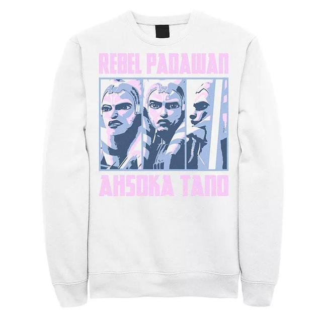 Mens Star Wars: The Clone Wars Ahsoka Tano Rebel Padawan Panels Sweatshirt White Product Image