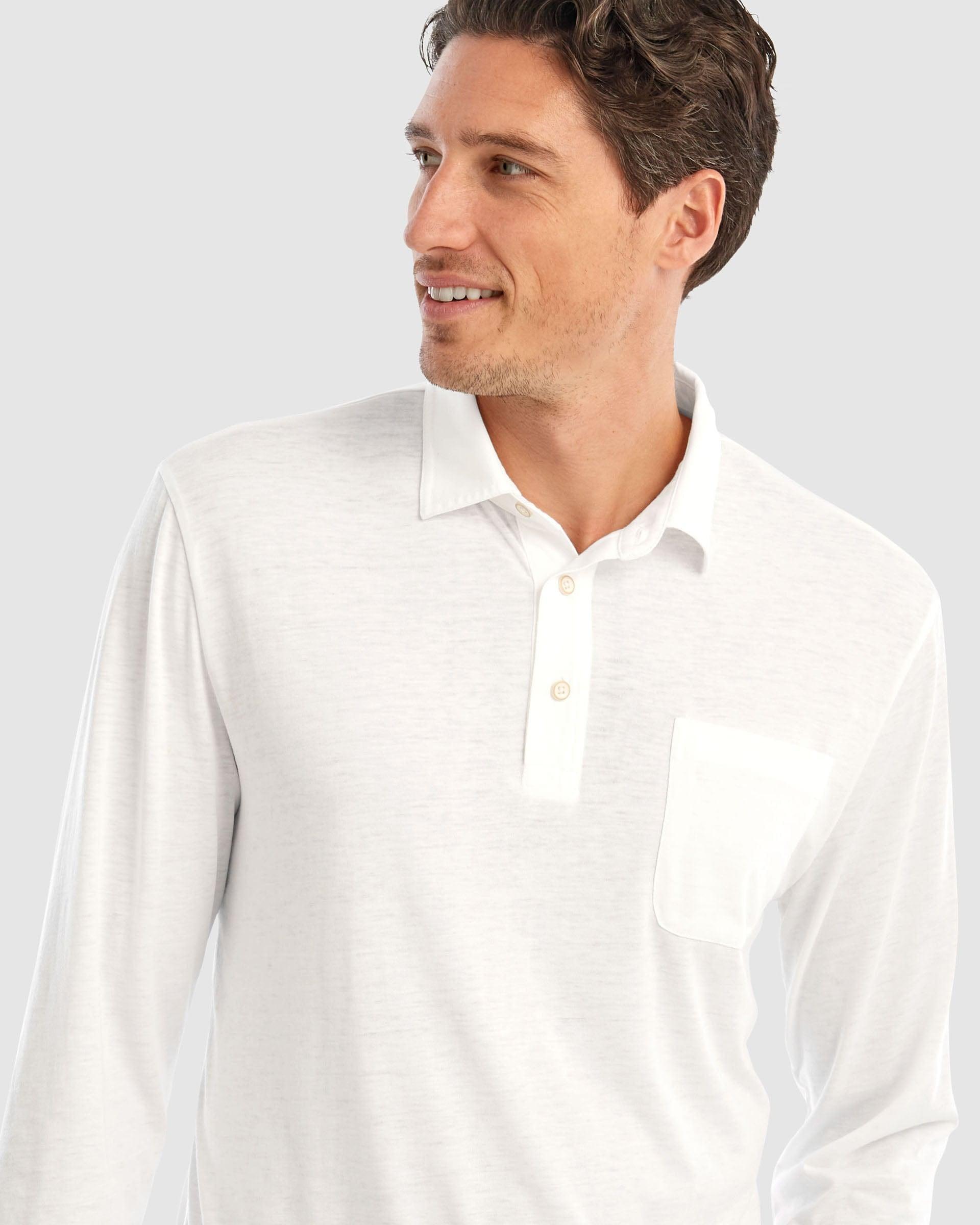 Clay Long Sleeve Polo Male Product Image