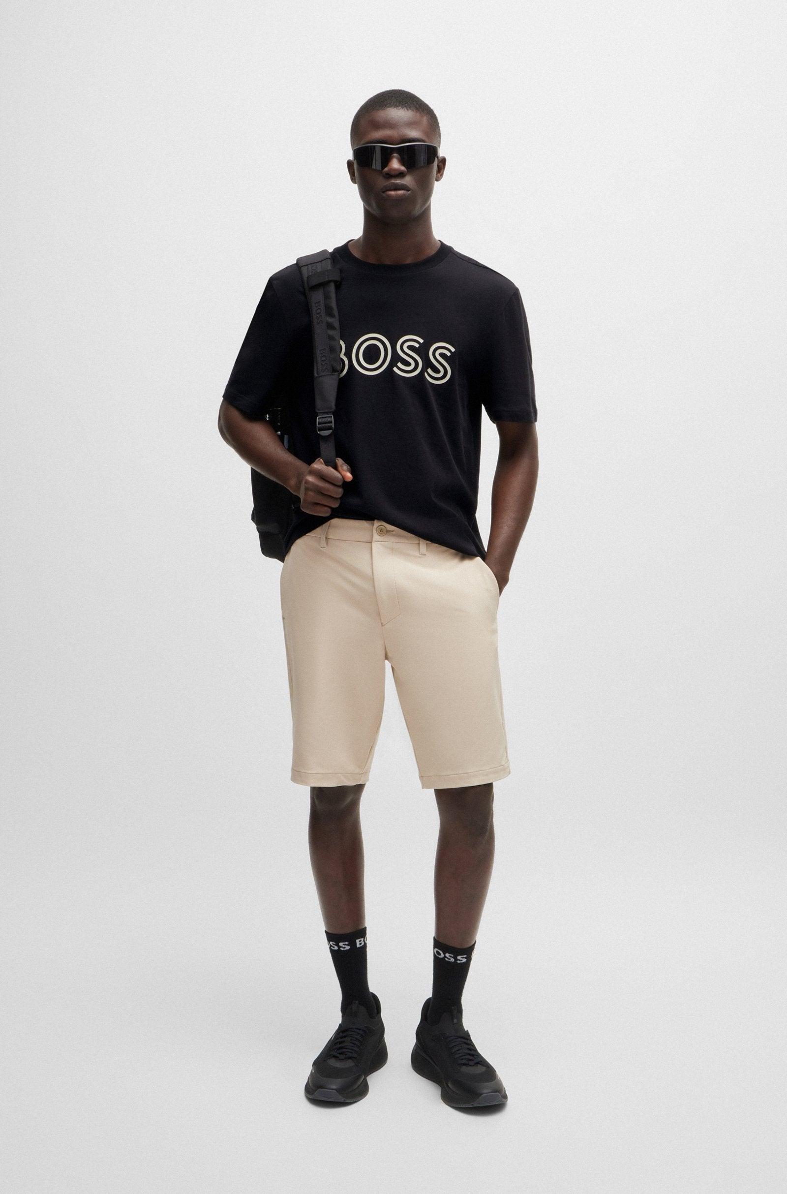 Boss Cotton jersey T-shirt with Logo Artwork Product Image