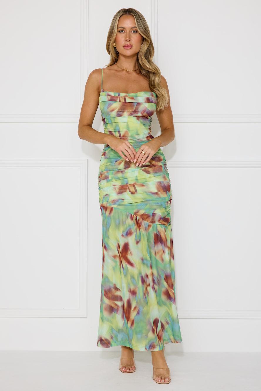 Lush Affair Maxi Dress Green Product Image