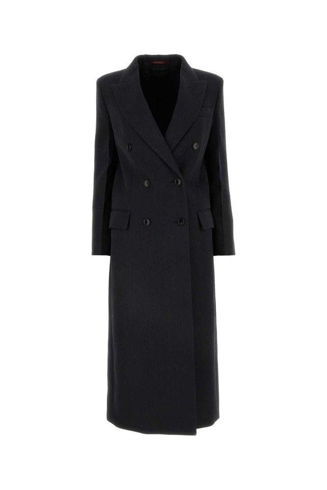 Charcoal Wool Coat In Gray Product Image