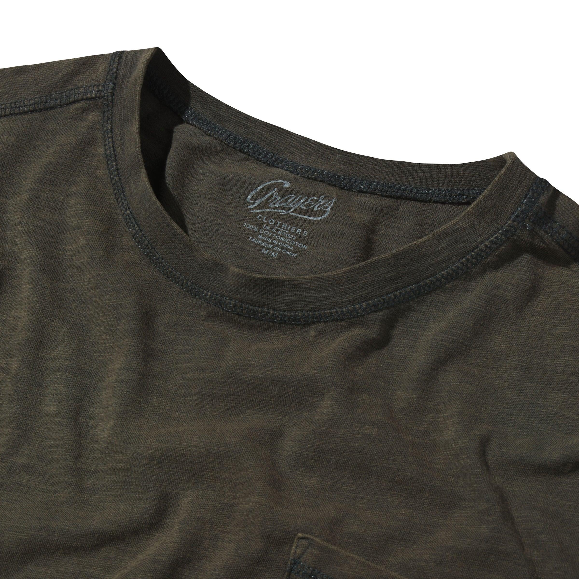 Hewitt Garment Dyed Pocket Tee - Washed Black Product Image