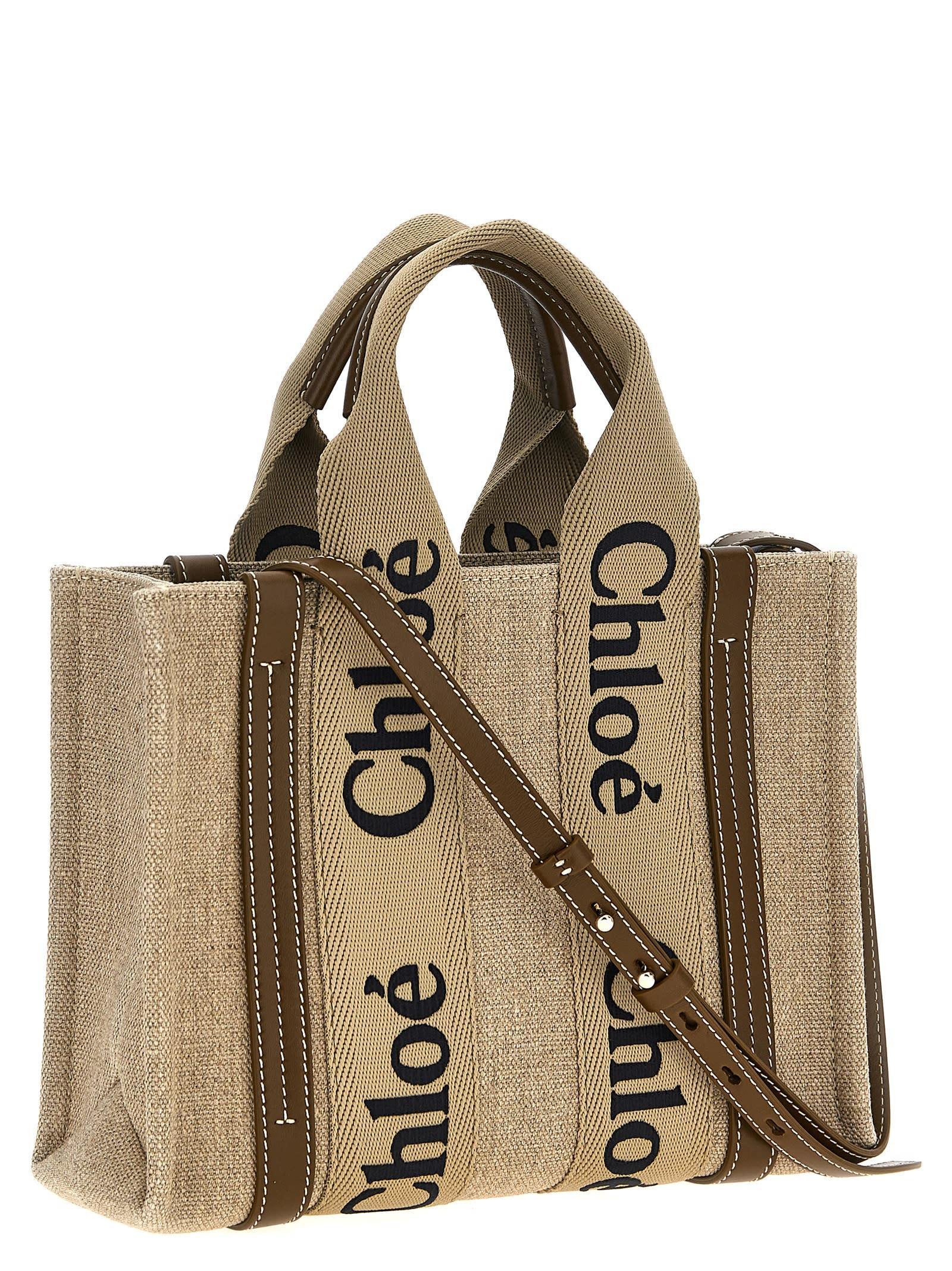 Woody Tote Bag In Beige Product Image