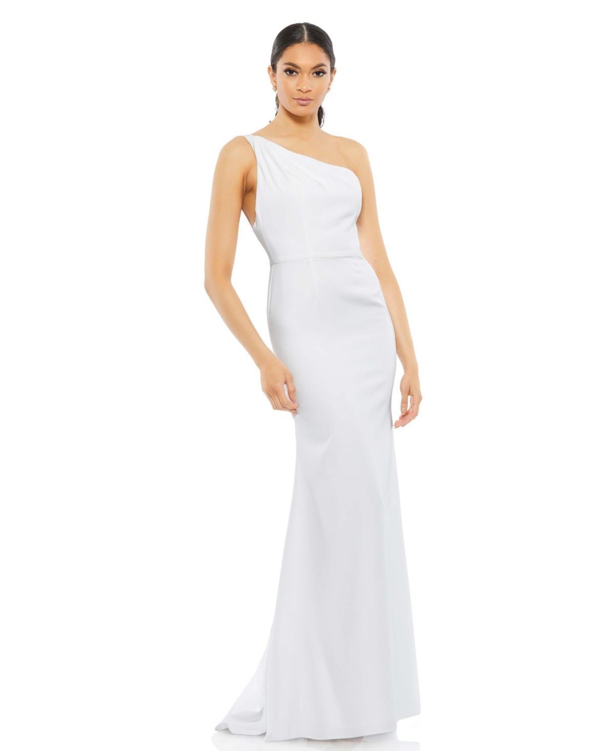 Ieena for Mac Duggal One-Shoulder Jersey Mermaid Gown Product Image