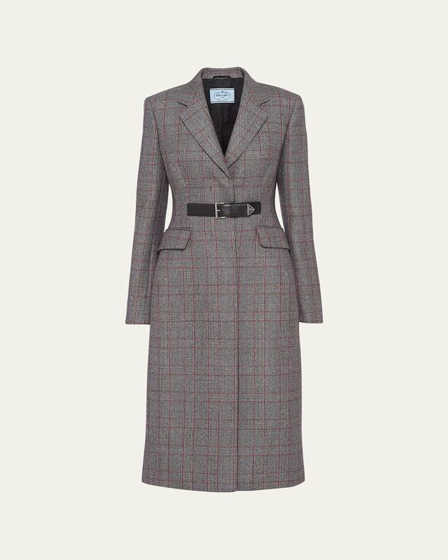 Galles Wool Coat with Leather Belt Product Image