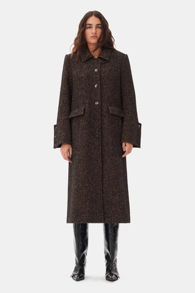 Herringbone Wool Coat Product Image