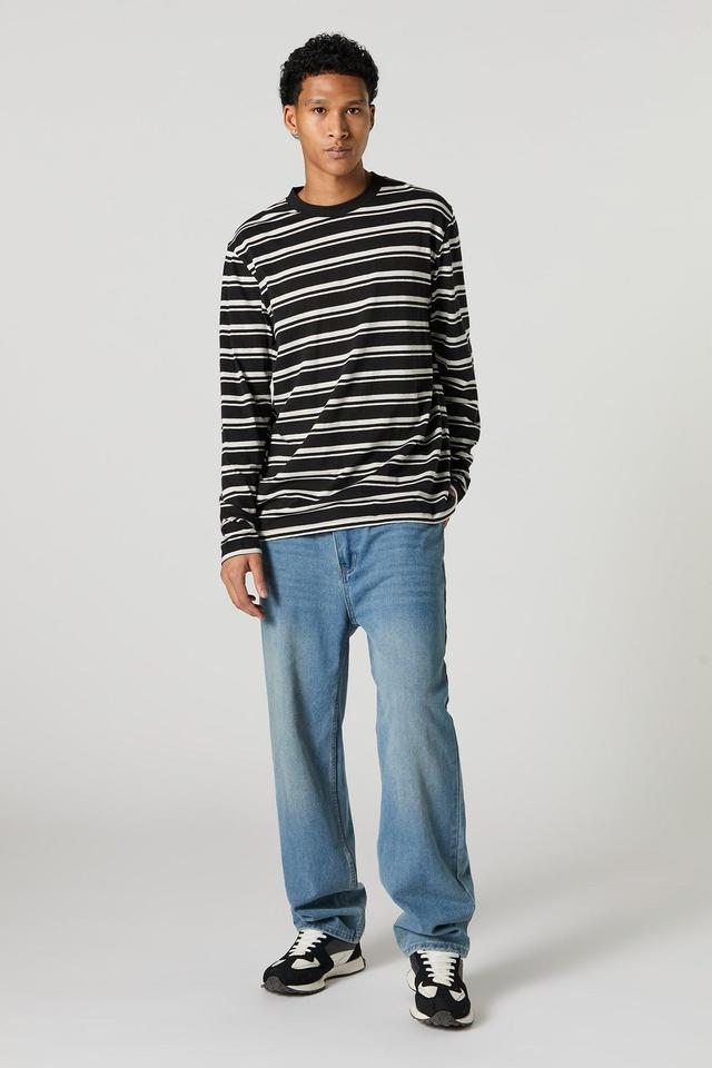 Striped Crewneck Long Sleeve Top Male Product Image