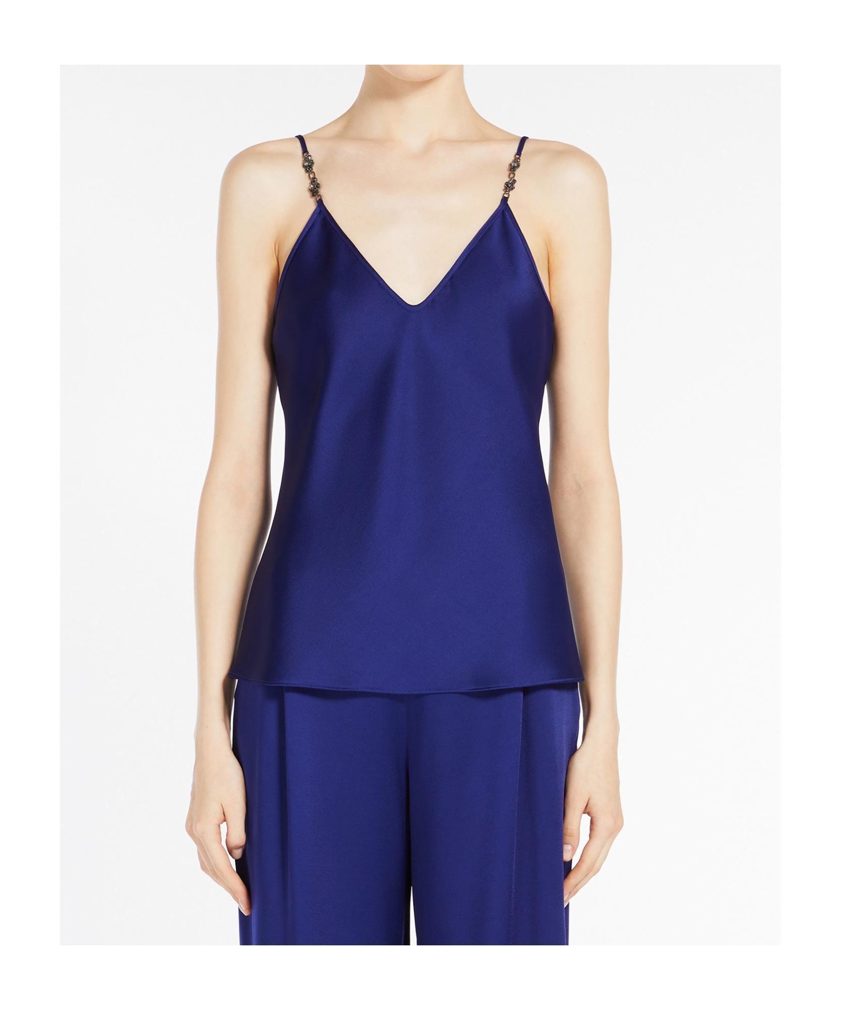 MAX MARA V-neck Sleeveless Sling In Blue Product Image