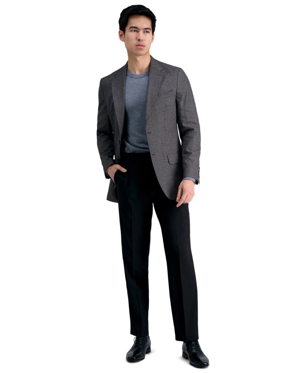 Mens Haggar Premium Comfort Straight-Fit Flat-Front Dress Pants Medium Green Product Image