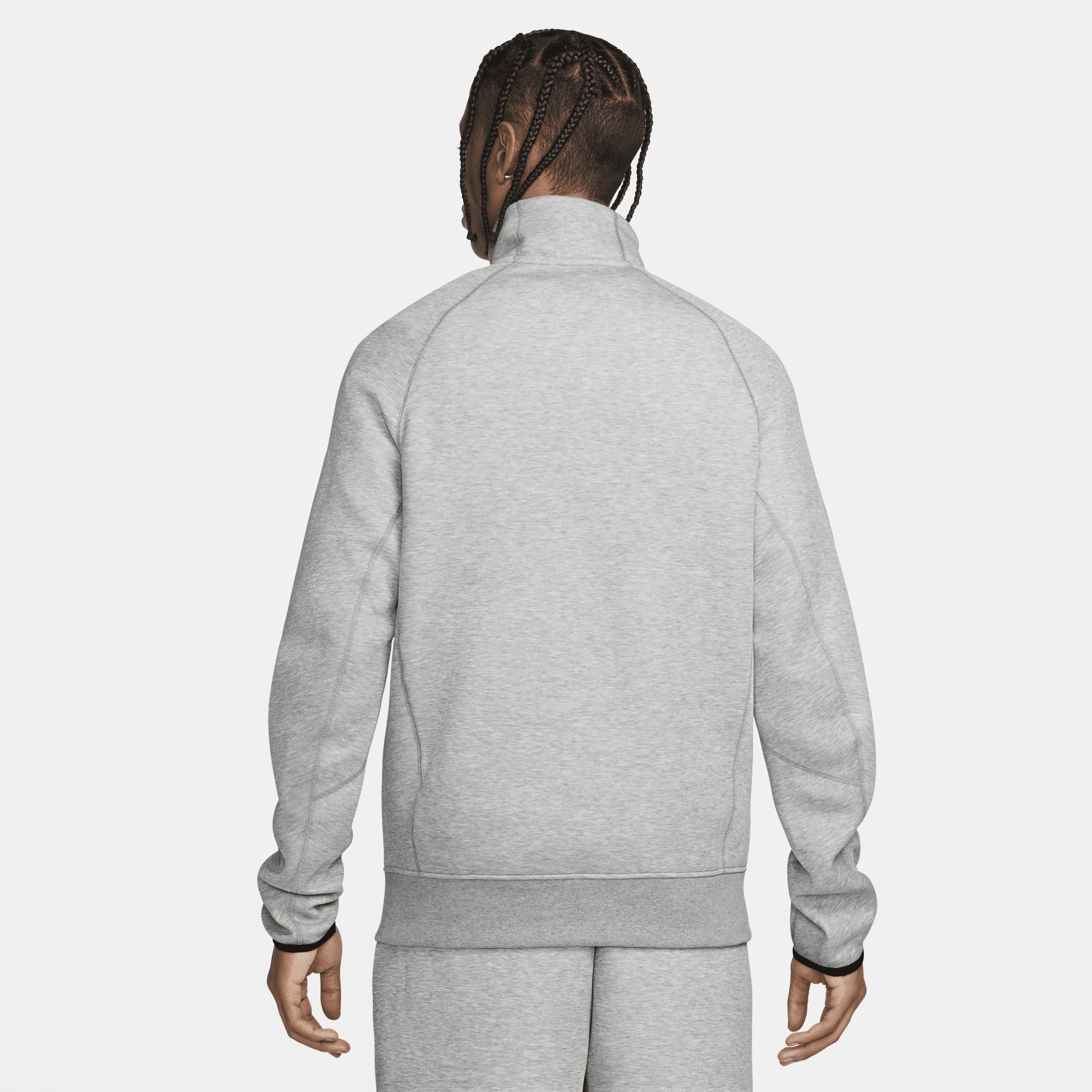 Nike Mens Sportswear Relaxed-Fit 1/2-Zip Tech Fleece Sweatshirt - Dk Grey Heather/(black) Product Image