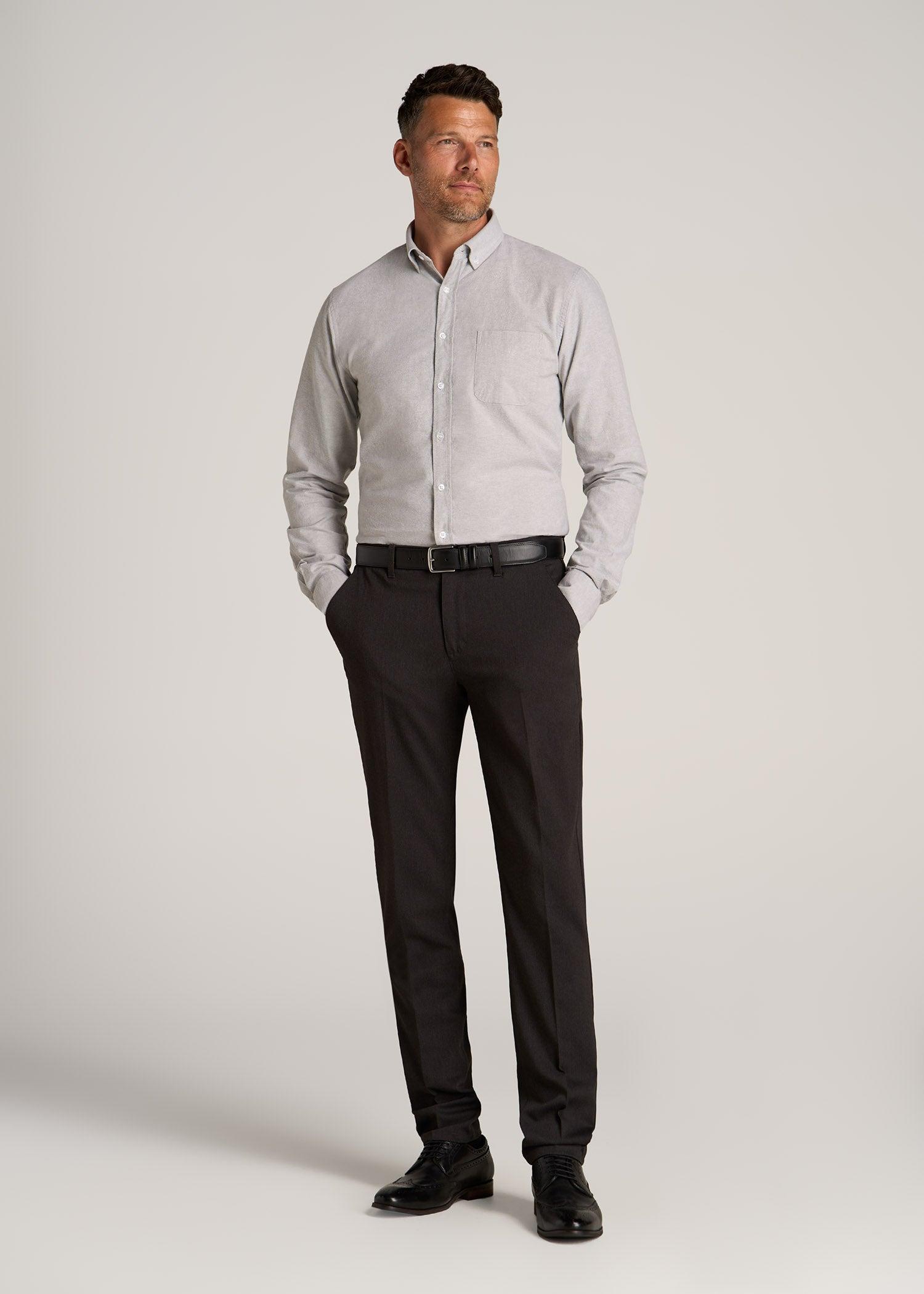 Washed Oxford Shirt for Tall Men in Silvermist Product Image