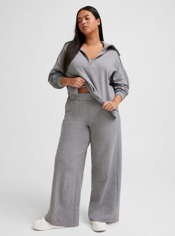 Pull-On Wide Leg Fleece Pant Product Image