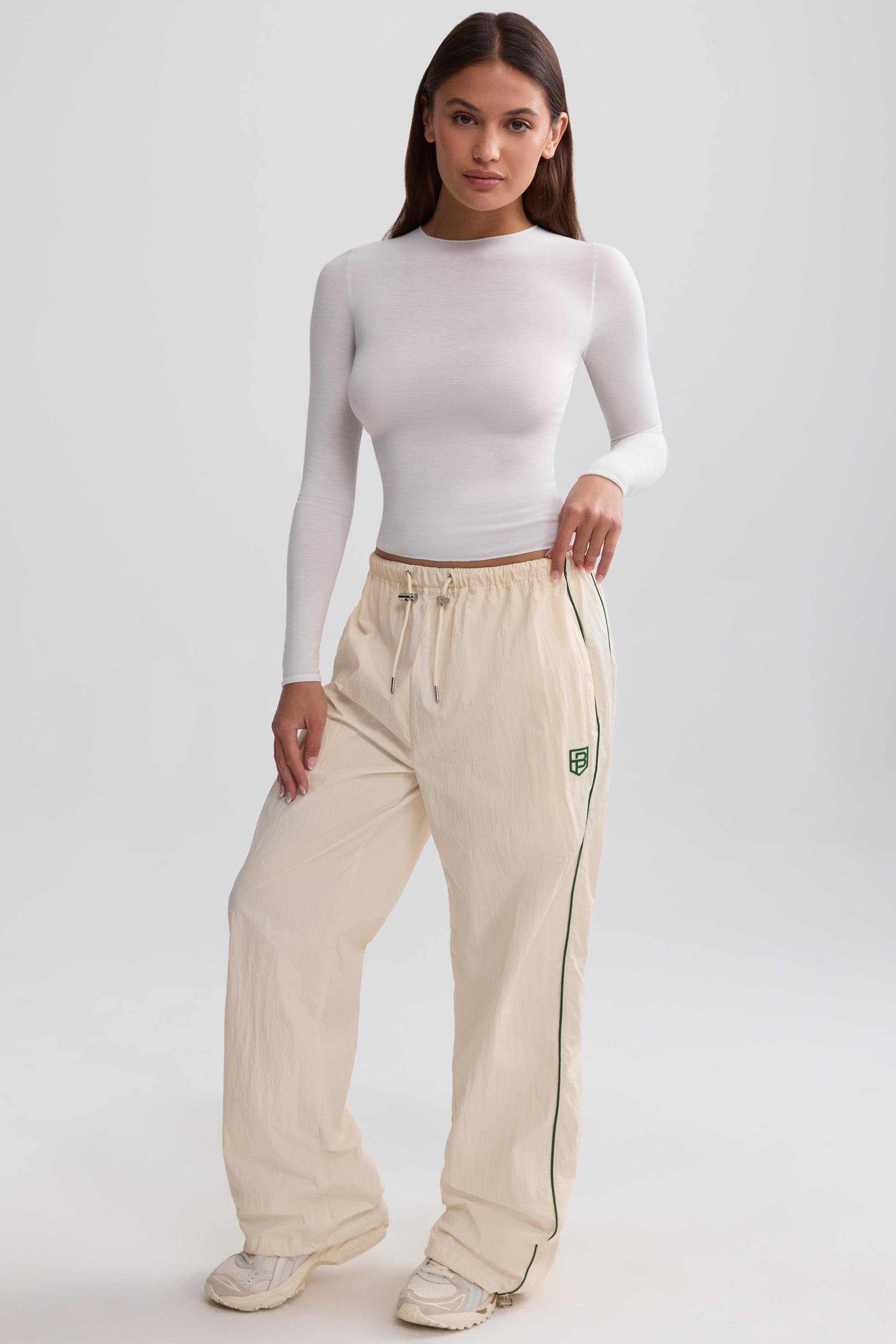 Wide-Leg Track Pants in Marble product image