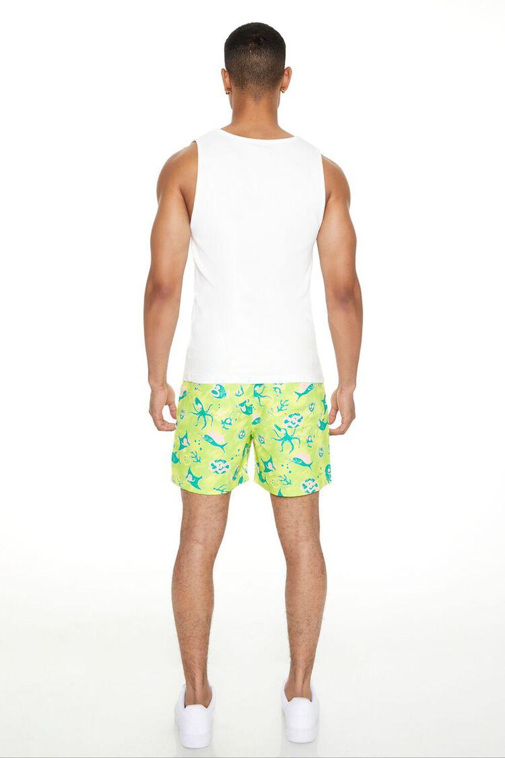 Sea Life Print Swim Trunks | Forever 21 Product Image