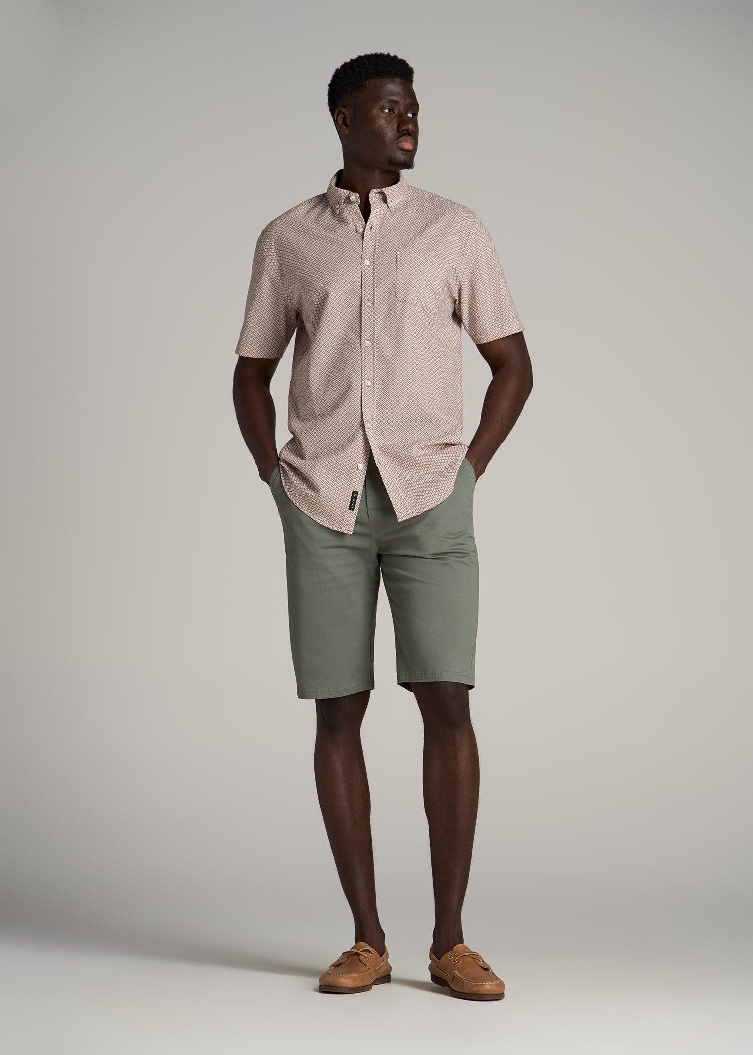 Chino Shorts for Tall Men in Wreath Green Product Image