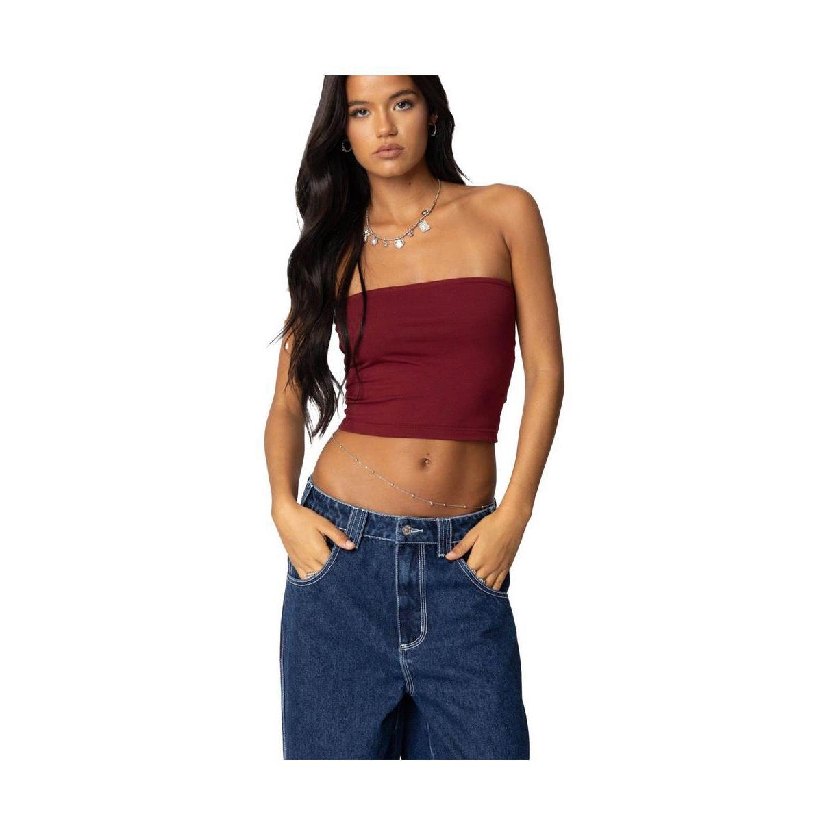 Edikted Womens Basic Tube Top Product Image