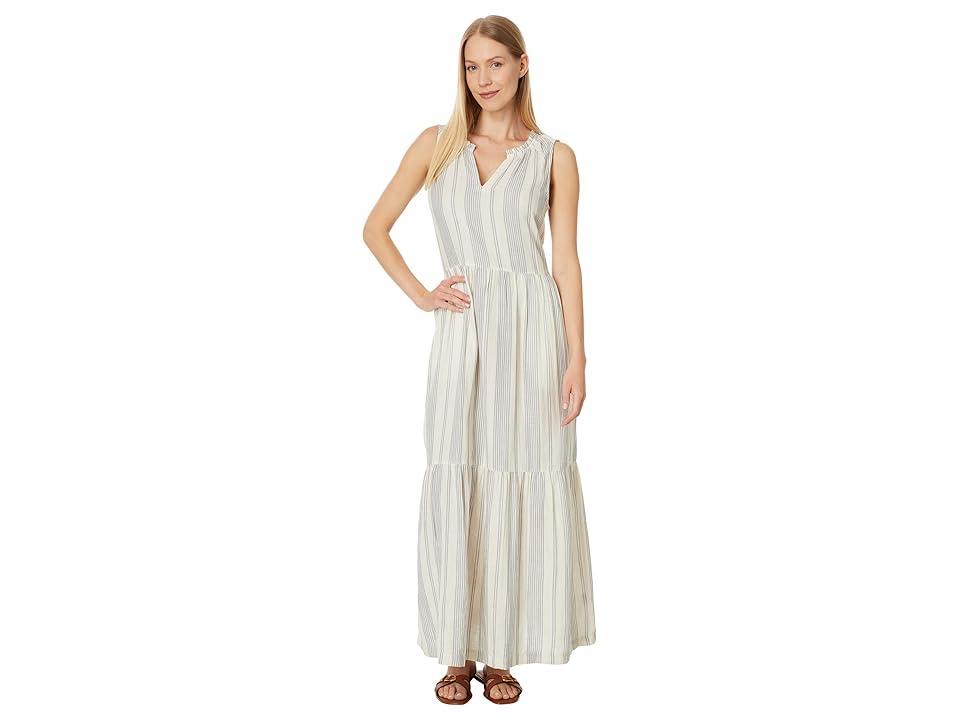 Womens Coastal Double Gauze Ruffle Maxi Dress S Product Image