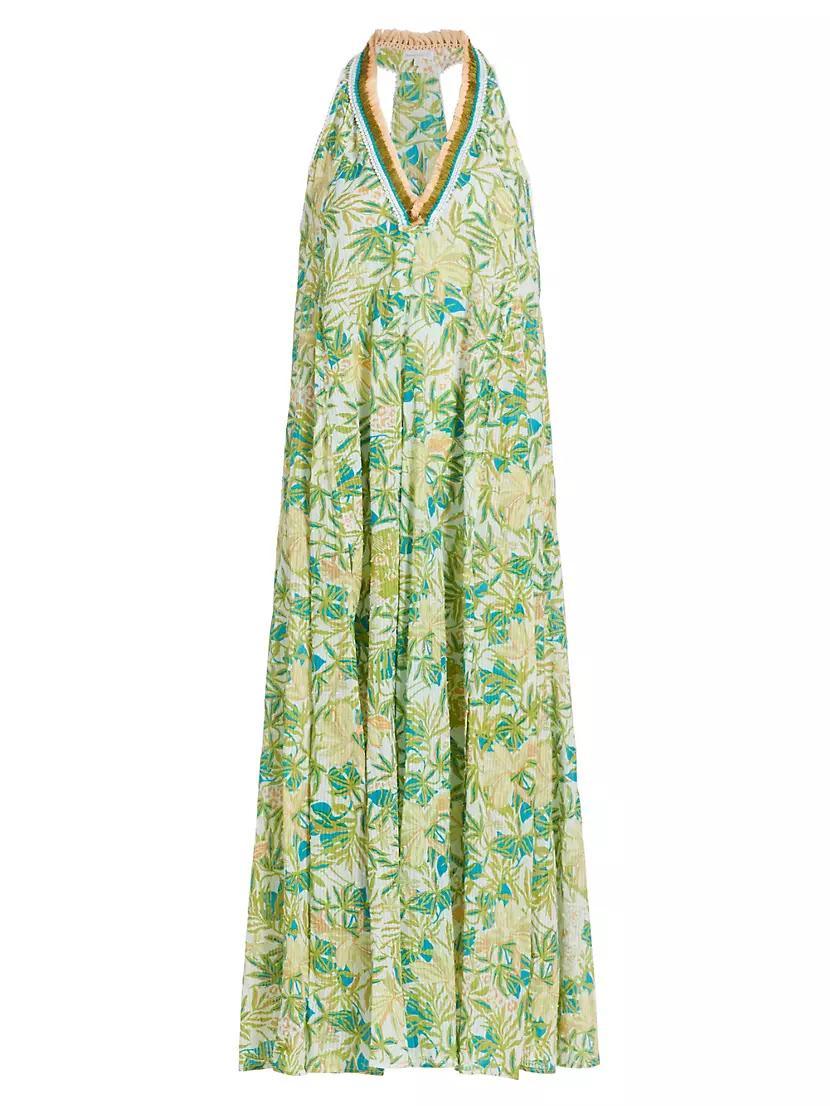 Floral Shift V-Neck Maxi Dress Product Image