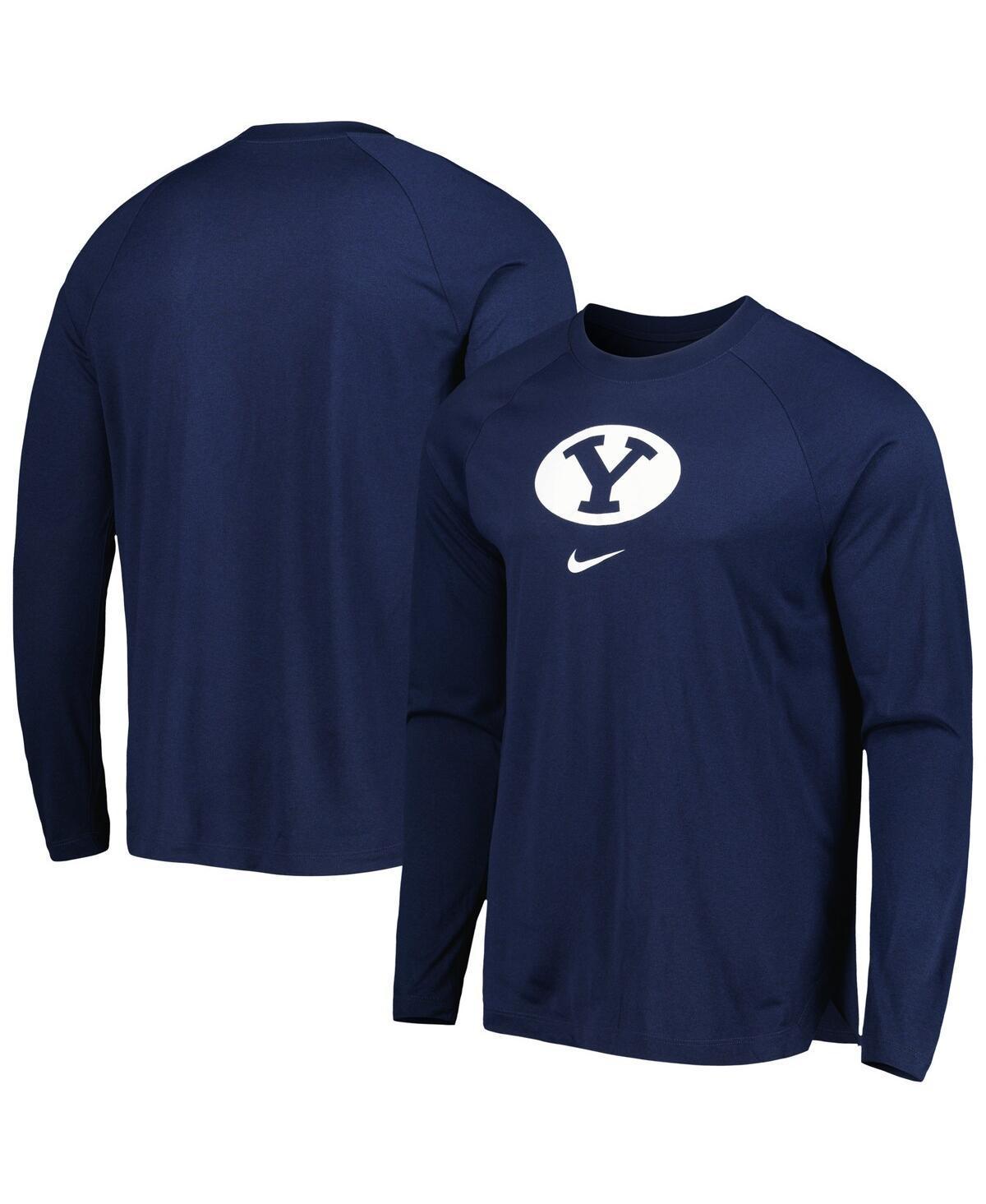 Mens Nike Navy Byu Cougars Spotlight Raglan Performance Long Sleeve T-shirt Product Image