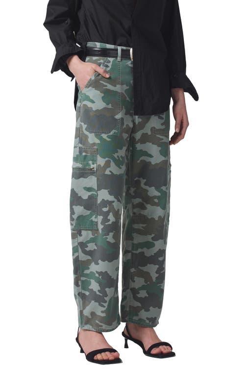 Citizens of Humanity Marcelle Camo Print Low Rise Barrel Cargo Pants Product Image