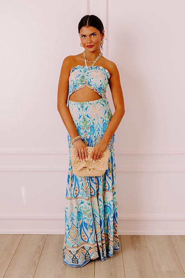 Aruba Getaway Smocked Maxi Dress Product Image