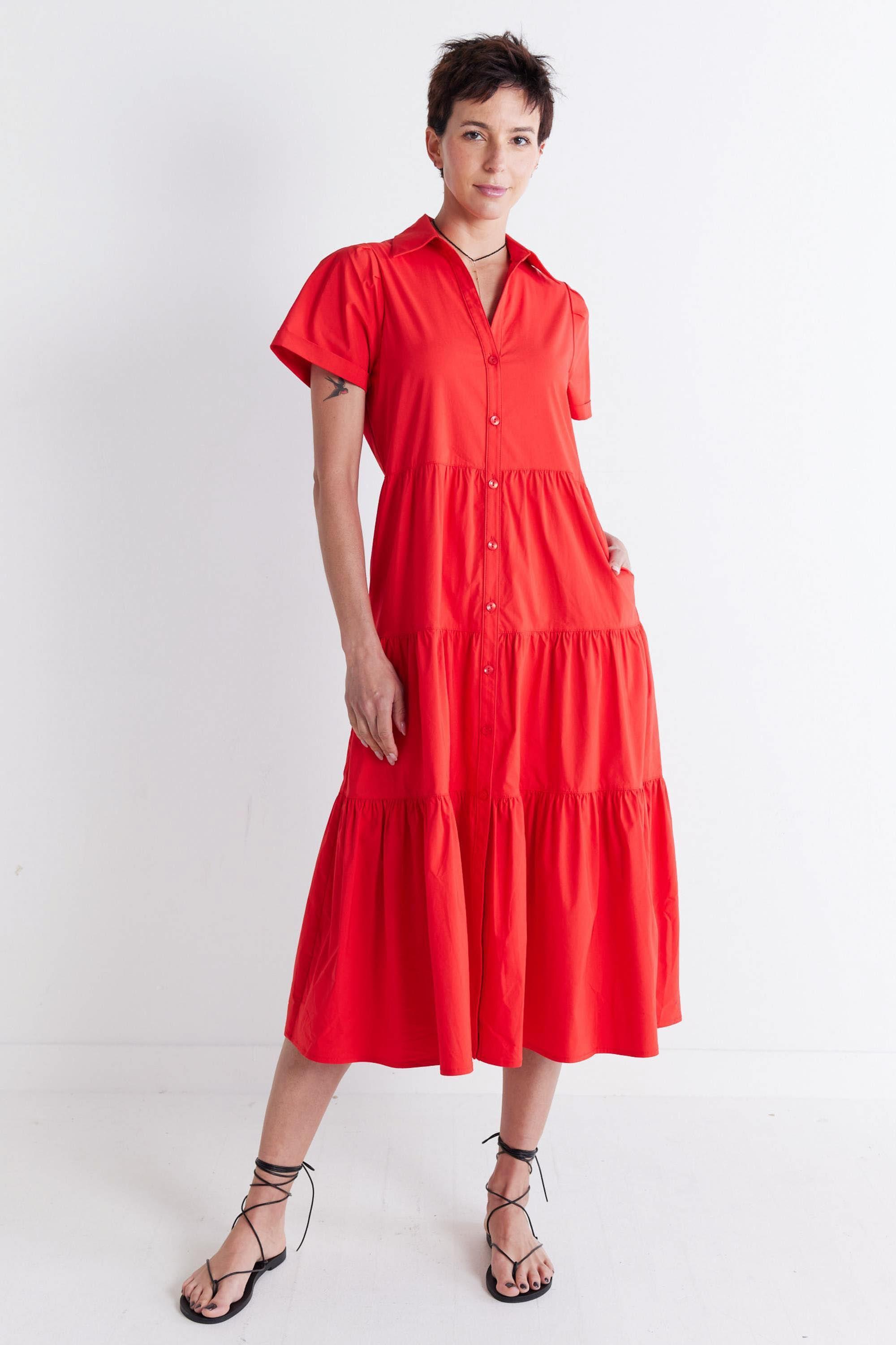 Breaking Free Long Poplin Dress Product Image