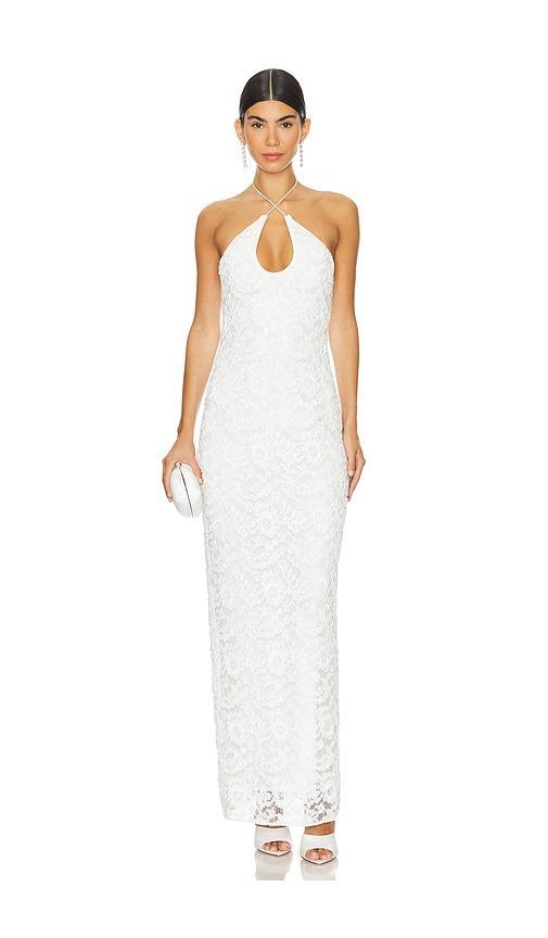 Lovers and Friends Eloise Embellished Maxi Dress in White Product Image