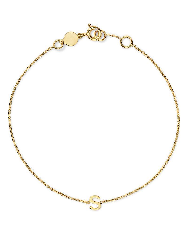 Moon & Meadow 14K Yellow Gold Initial Chain Bracelet Product Image